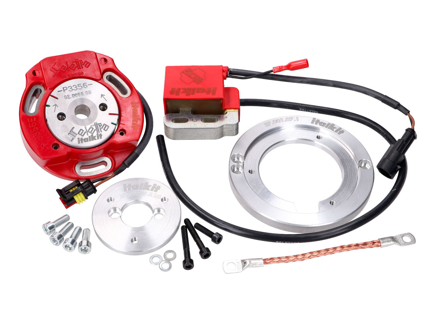 Sistem de aprindere cu rotor interior Italkit Selettra analog pentru Yamaha, MBK, Adly, Aprilia, Malaguti și alte mărci Minarelli orizontal 50cc 2T LC