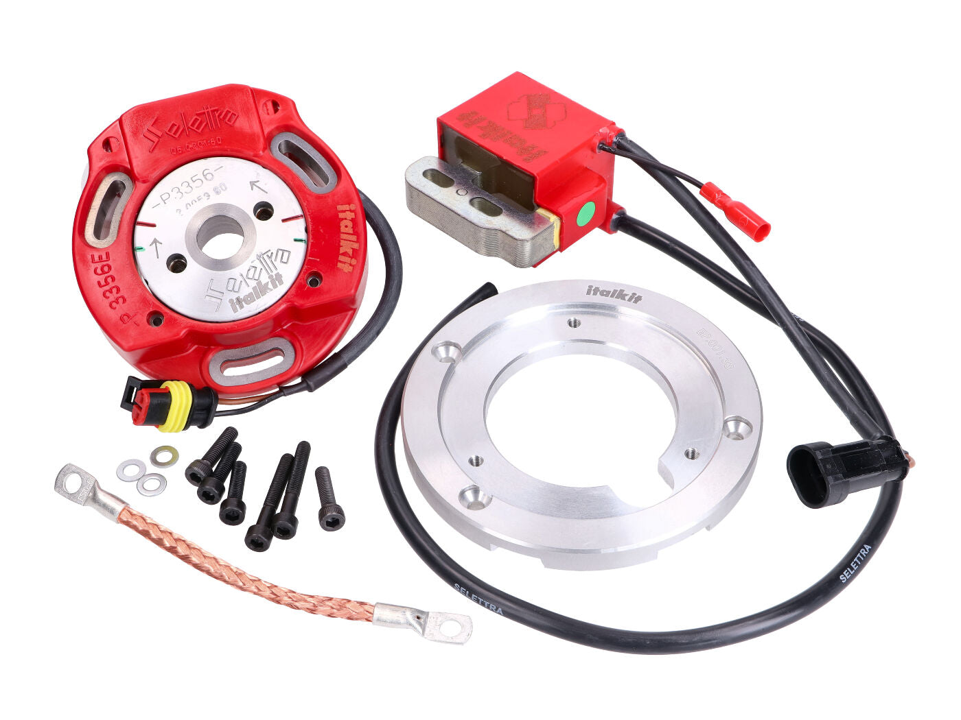 Sistem de aprindere cu rotor intern Italkit Selettra analogic pentru Piaggio, Gilera Runner, Italjet Dragster și alte modele 125-180cc 2T