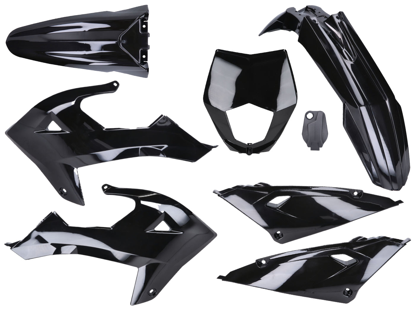 Kit carenaj complet 101 Octane negru pentru Rieju MRT 50 Pro SM, MRT 50 SM, MRT 50 SM Trophy 2021- Euro5