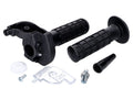 Set mâner accelerație Domino cursă scurtă aluminiu negru 48mm cursă 2°/mm universal