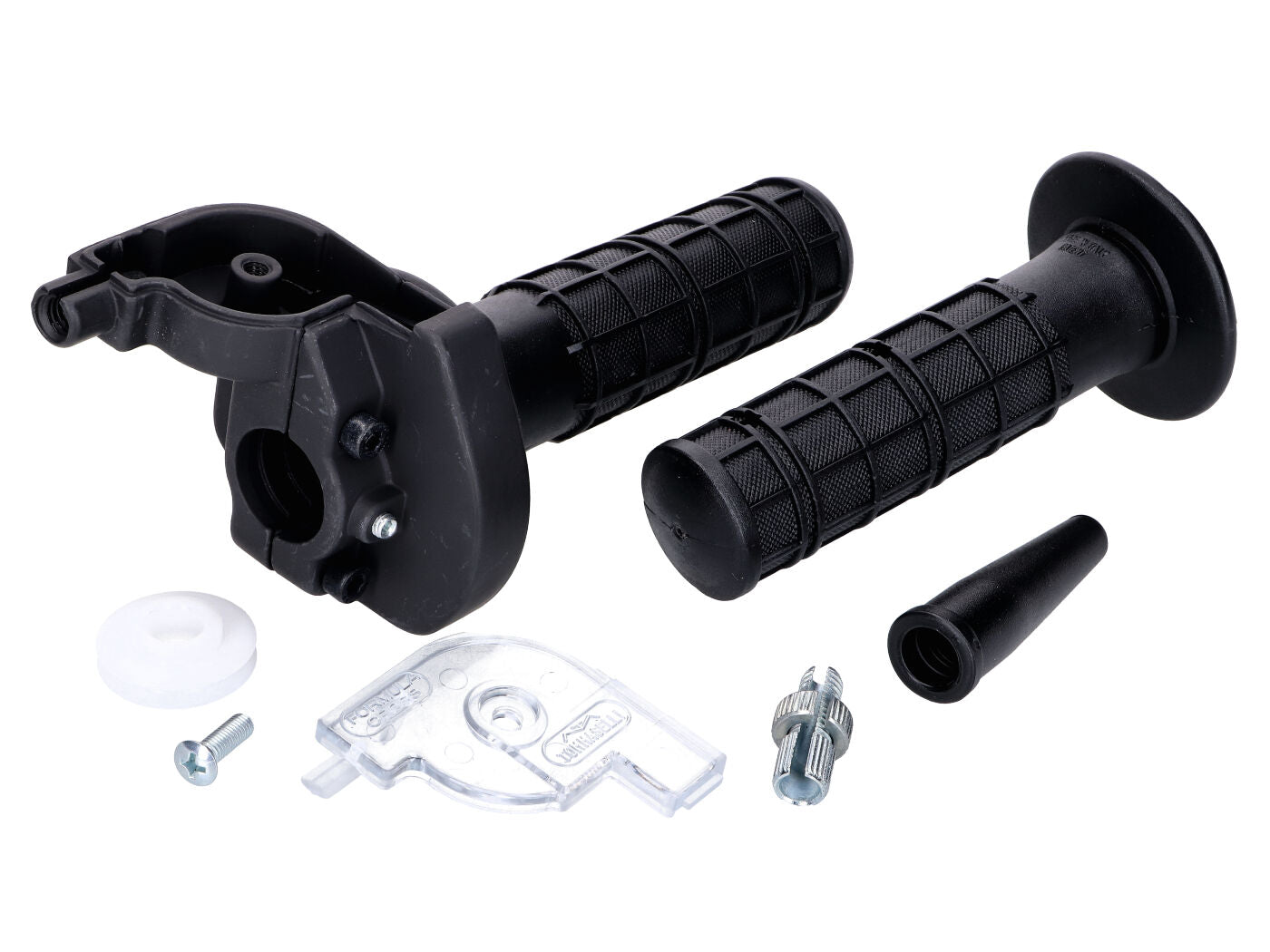 Set mâner accelerație Domino cursă scurtă aluminiu negru 48mm cursă 2°/mm universal