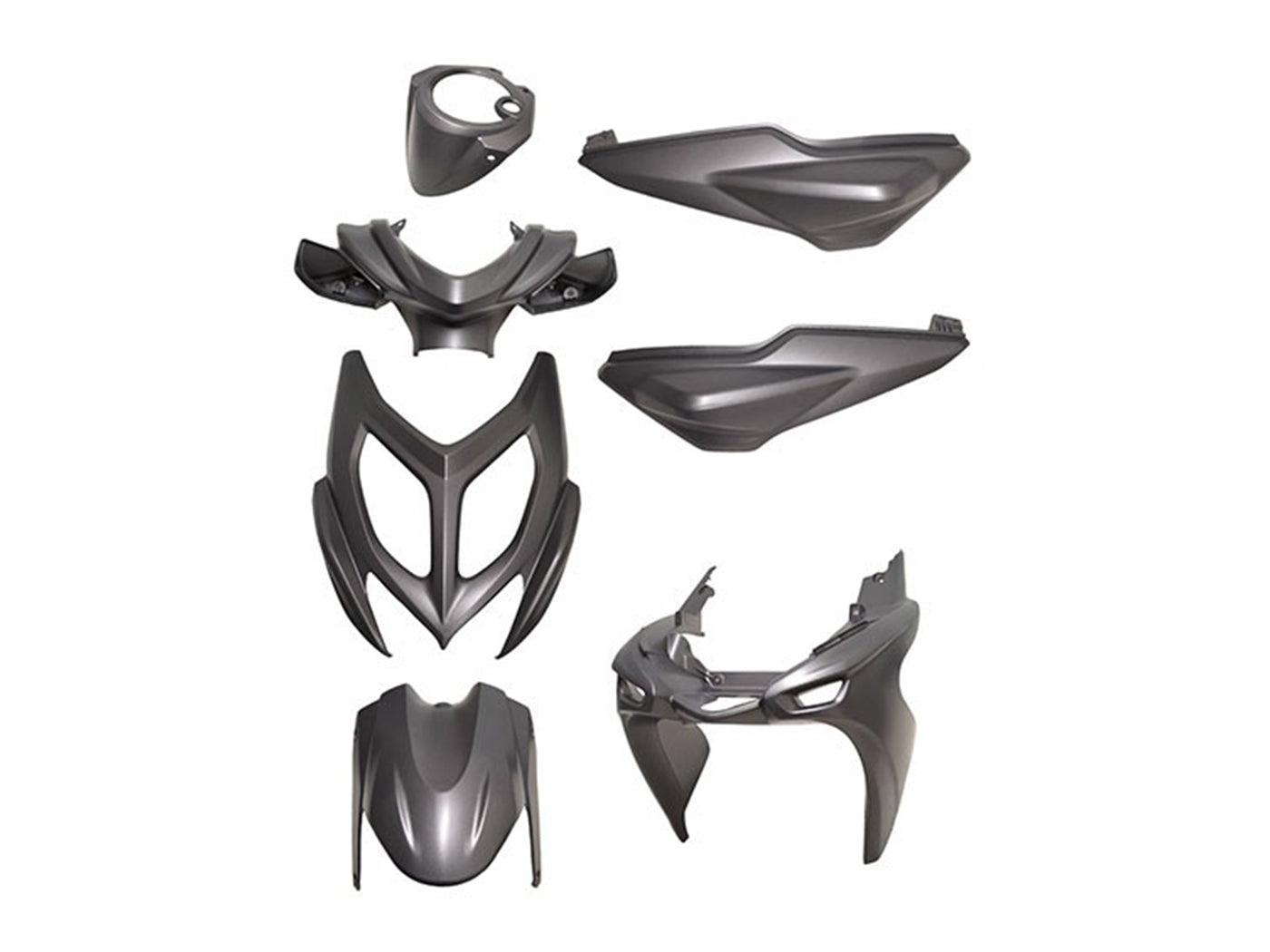 Kit carenaj 101 Octane 7 piese antracit pentru Yamaha Aerox 50, MBK Nitro R 50