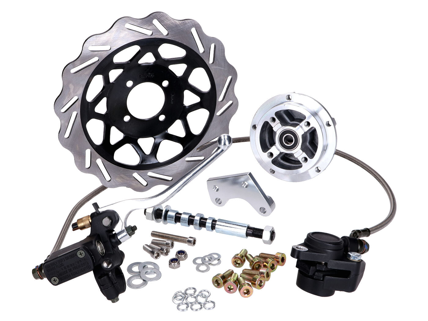 Set frână cu disc Fast Arrow 10 piese pentru Puch Maxi S/N, Maxi L2A, Maxi K2, Maxi P1, Maxi ZA50