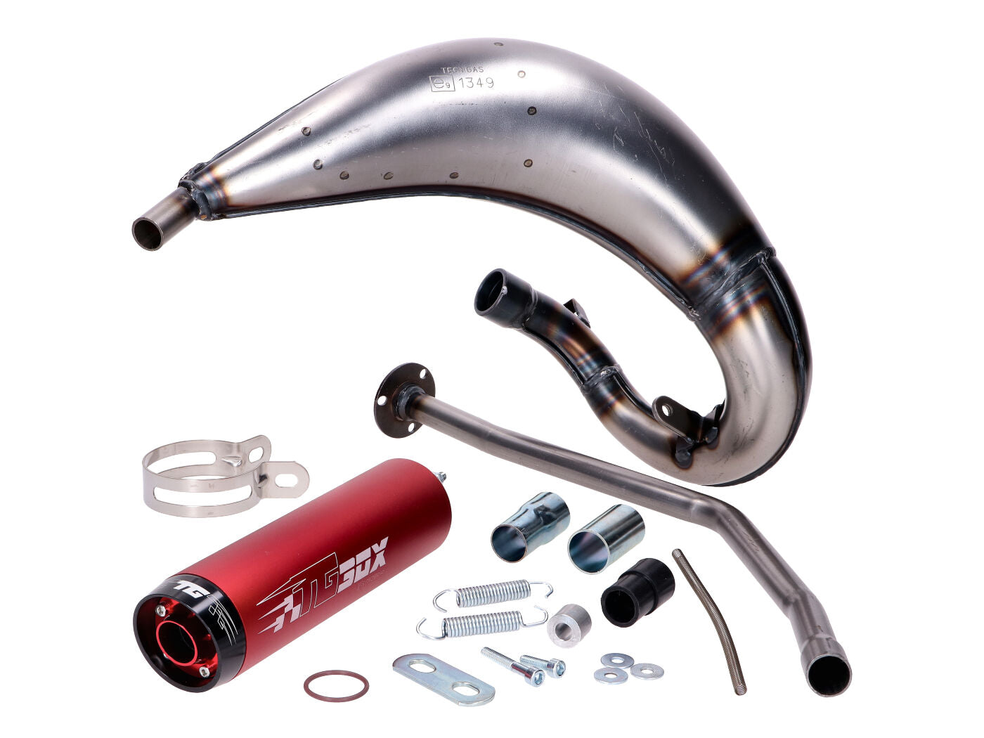 Eșapament sport moped Tecnigas E-NOX EVO-2 pentru Rieju MRT 50 Cross, MRT 50 SM motor AM6