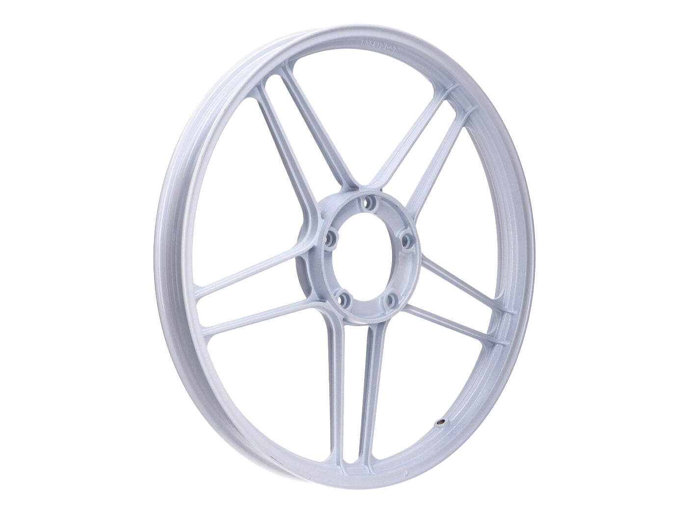 Jantă aluminiu albă lucioasă 17 inch față/spate pentru Puch Maxi, Condor Enduro 50, Storm 50, Thyphoon 50 și alte modele