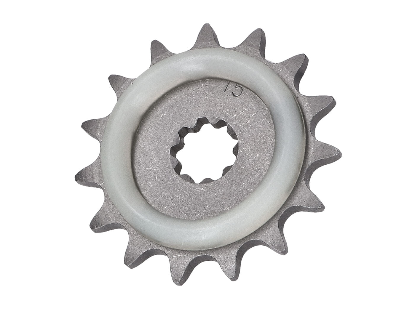 Pinion lanț 15 dinți cu inel de cauciuc pentru Puch Maxi S/N, Maxi L2A, Maxi K2, Maxi P1, X 30A și alte modele