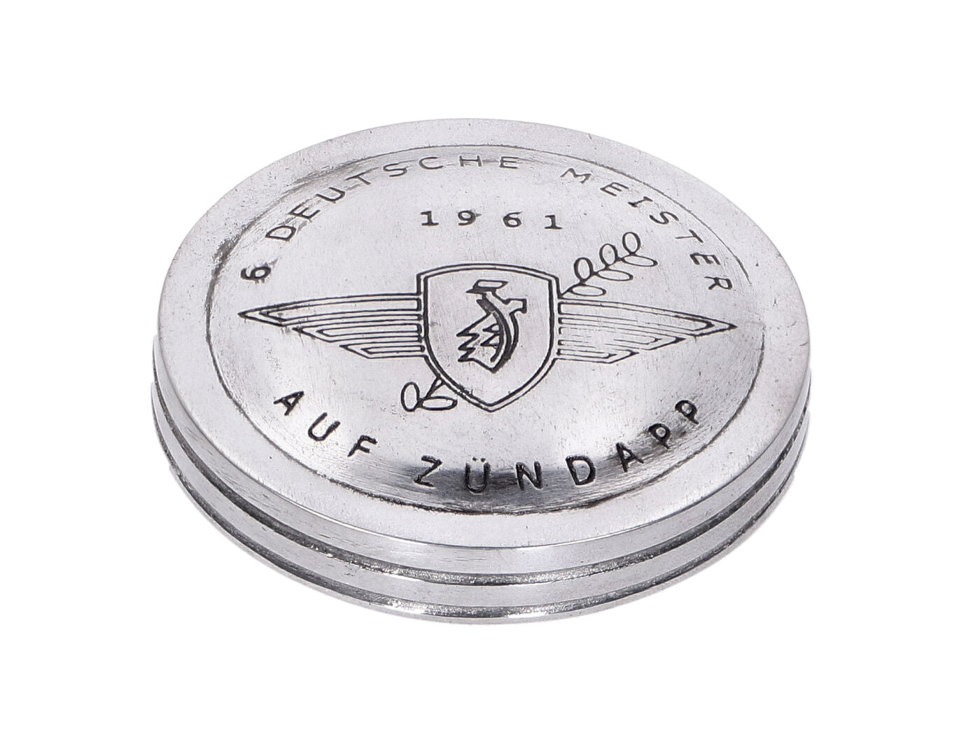Capac rezervor cromat cu logo pentru Zündapp KS 50, KS 80, KS 80 Touring, KS 80 Super, SX 80 și alte modele