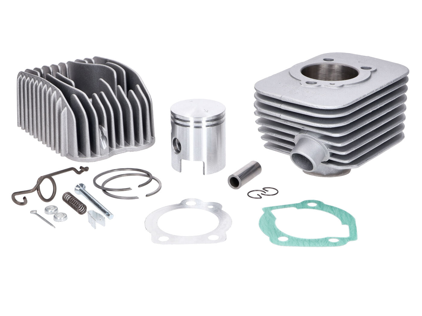 Kit Cilindru Tuning Athena d=43mm 63cc ax 12mm cu chiulasă și supapă decompresie pentru Piaggio Mofa, Vespa Mofa, Piaggio
