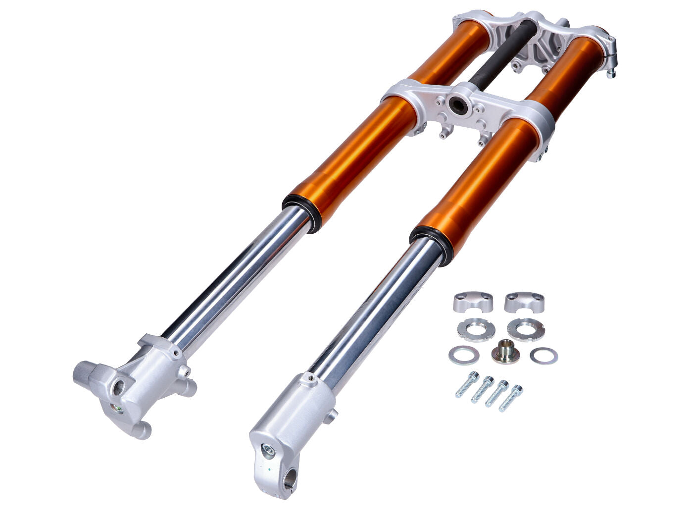 Furcă telescopică inversată 101 Octane 860mm aurie completă pentru Rieju MRT 50 Pro Cross, MRT 50 Pro SM motor AM6