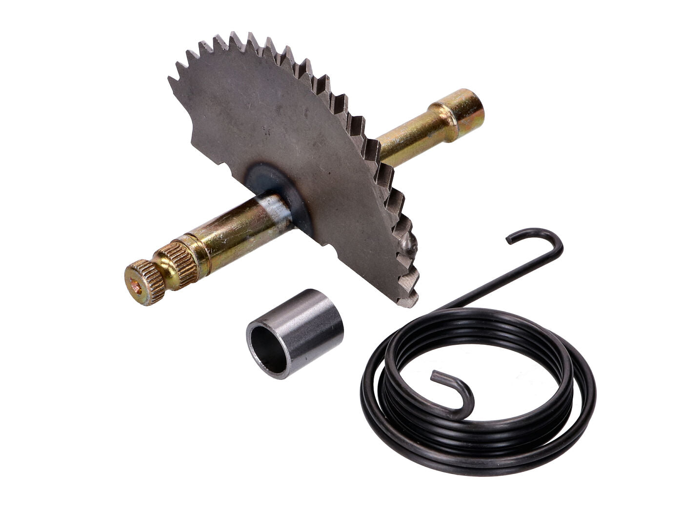 Pedală pornire ax cu arc și bucșă pentru SYM Mio, Fiddle II, Orbit II, Symphony, Allo și alte modele, Peugeot Vivacity 3, Speedfight 3, Ludix, Tweet 50 4T
