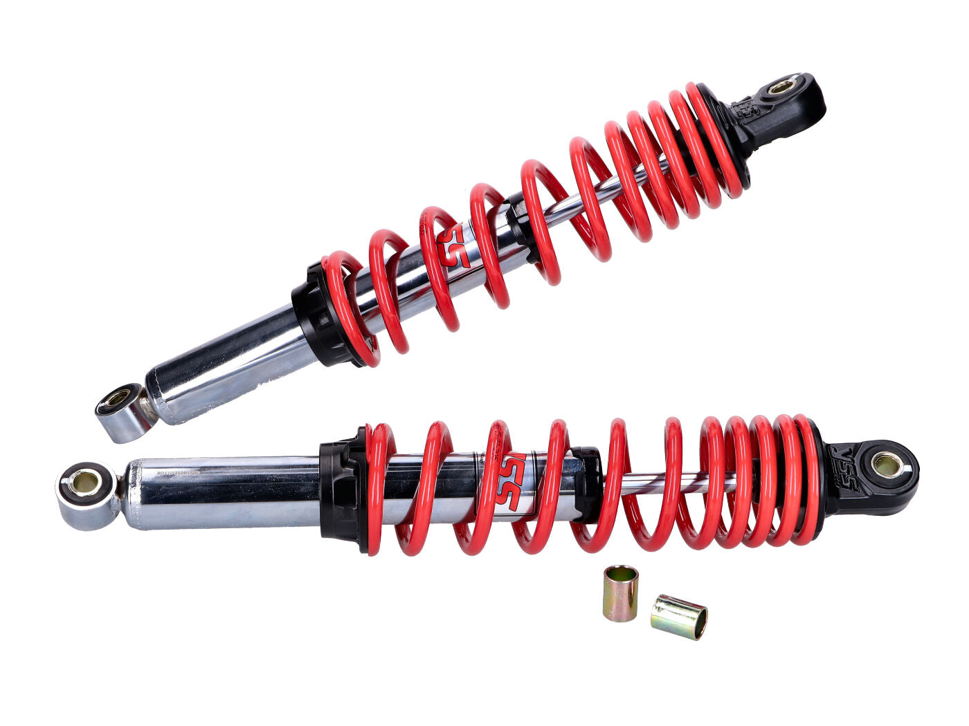 Set amortizoare YSS Twin PRO-X 360mm cromate roșii pentru Simson SD50 Albatros, S51, SR50, S70, SR80