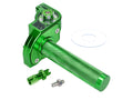 Mâner accelerație 101 Octane CNC cursă scurtă verde pentru ghidon 22mm universal