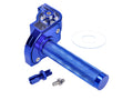 Mâner accelerație cursă scurtă 101 Octane CNC albastru 22mm universal