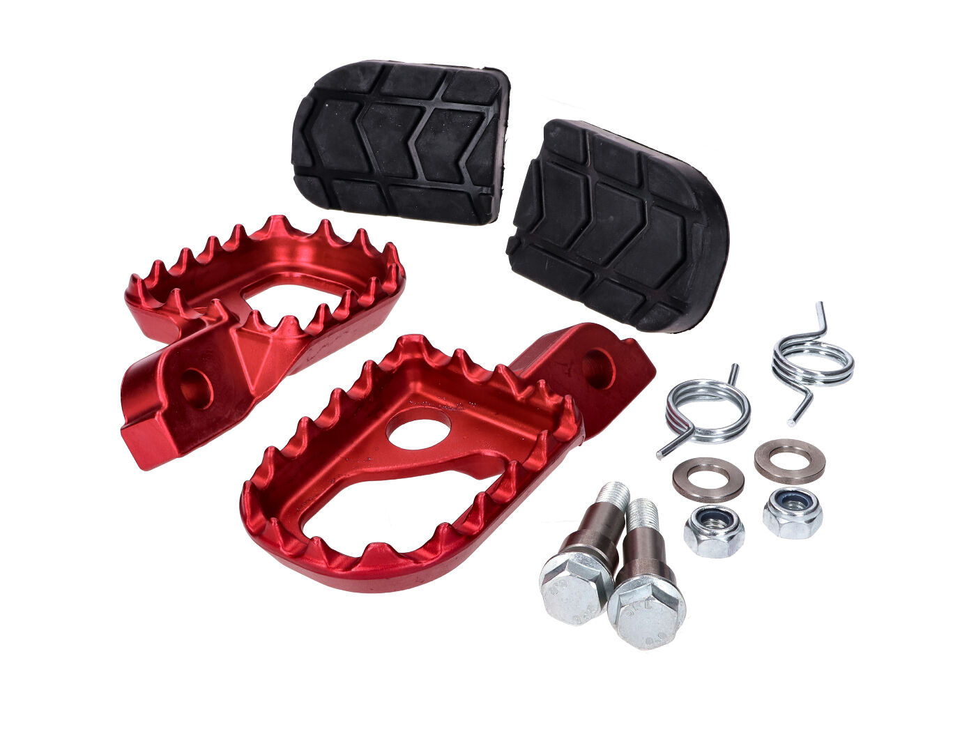 Set repose-picioare CNC roșu 16x24x3mm pentru Beta RR50 Enduro și alte modele