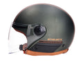 Cască jet MT Helmets Street S Entire verde/maro mat, mărimea S (55-56cm)