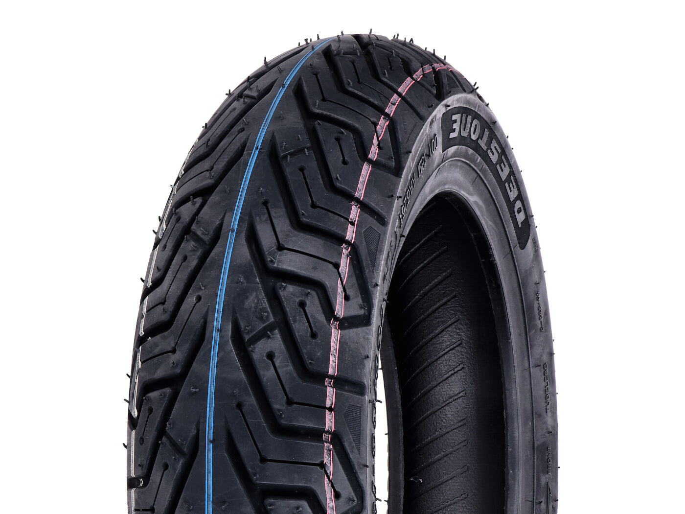Anvelopă Scuter Deestone D825 100/80-10 Grip 58L TL pentru Piaggio, Vespa Modern, Peugeot, Malaguti și alte modele