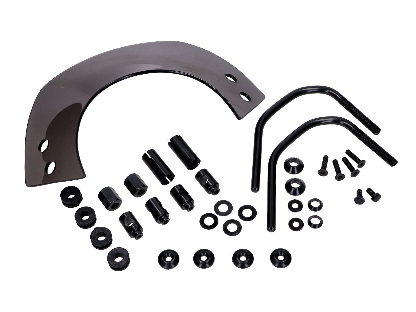 Parbriz 101 Octane scurt fumuriu cu suport pentru Vespa Modern Primavera 50, 125, 150