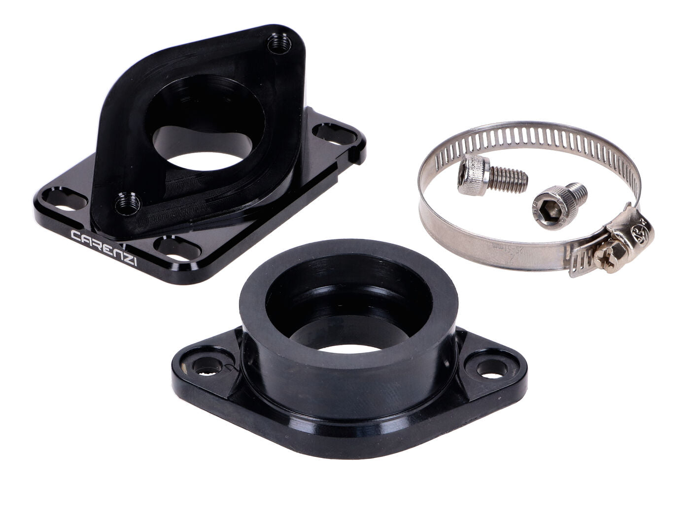 Racord de admisie Carenzi 28mm pentru Derbi, Rieju, Beta, Aprilia și alte modele (carburator PWK 26-28mm)