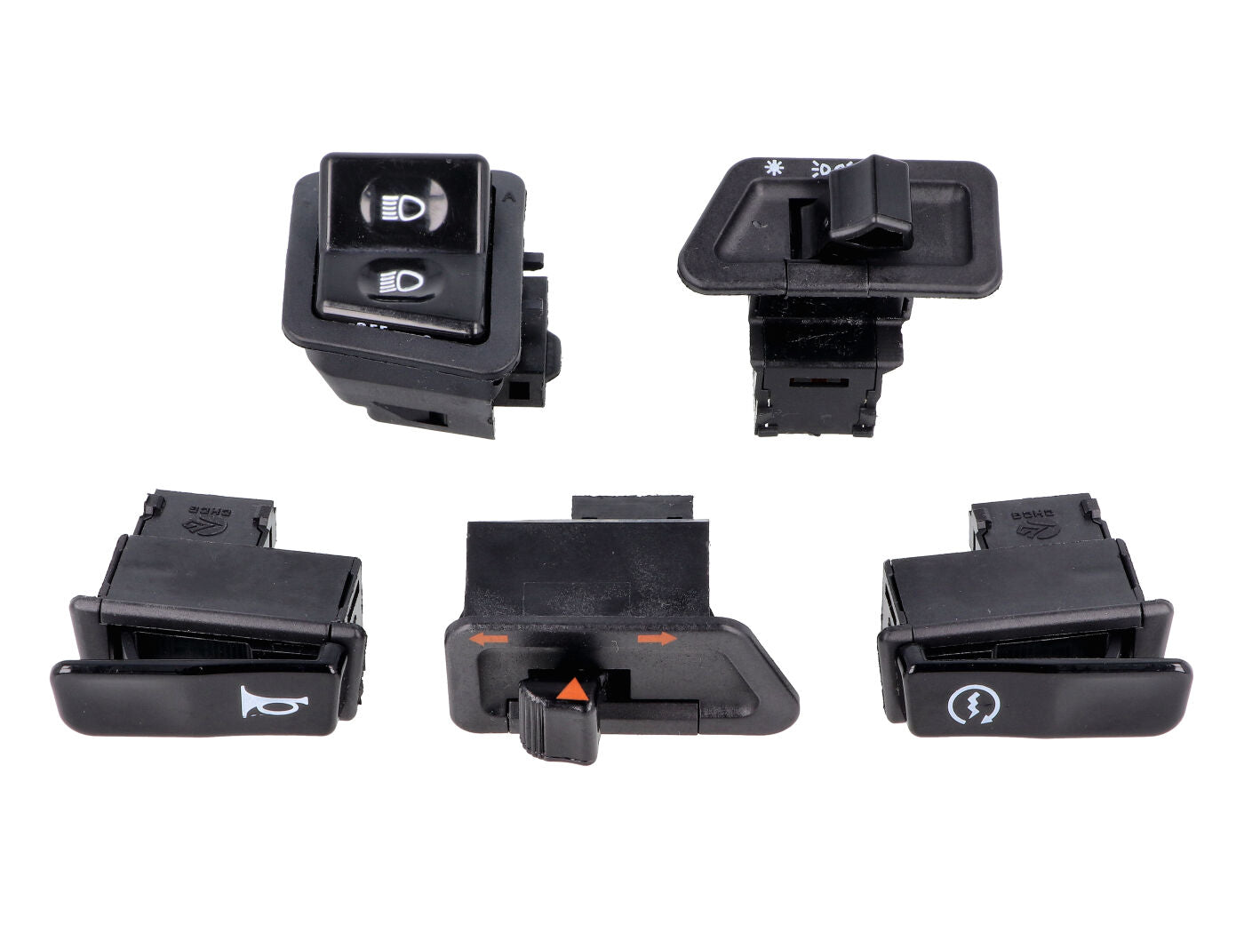 Set comutatoare stânga-dreapta pentru SYM Orbit II 50, Fiddle III 125, Fiddle III 50, Jet V 125, FNX 125 și alte modele