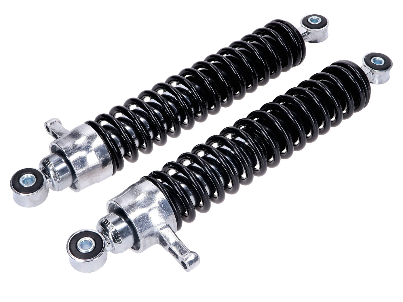 Set amortizoare Schmitt 360mm reglabile negru/argintiu pentru Simson S51, S53, S70, S83