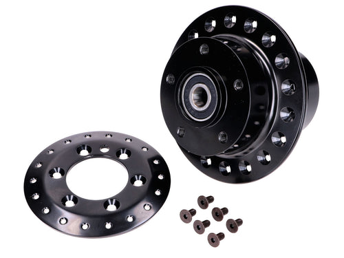 Butuc roată față frână disc Schmitt negru pentru Simson S50, S51, S51 Enduro, S53, S70, S70 Enduro, S83