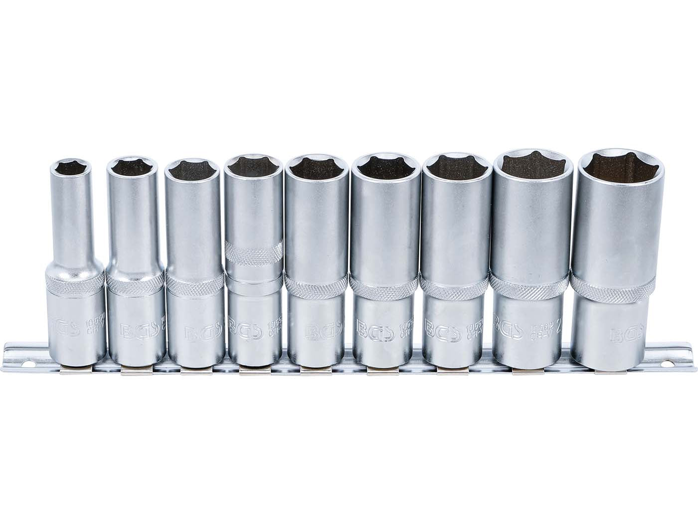 Set Chei Tubulare Lungi BGS Technic 9 Piese Metrice 1/2 Inch 10-24mm universal