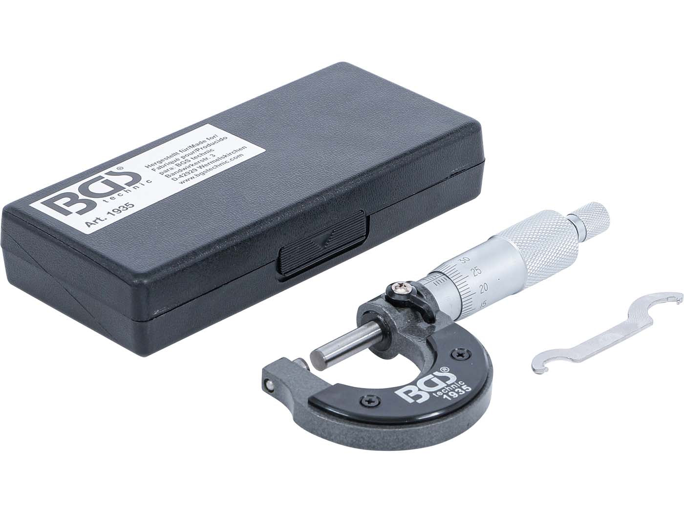 Micrometru exterior BGS Technic 25 mm universal
