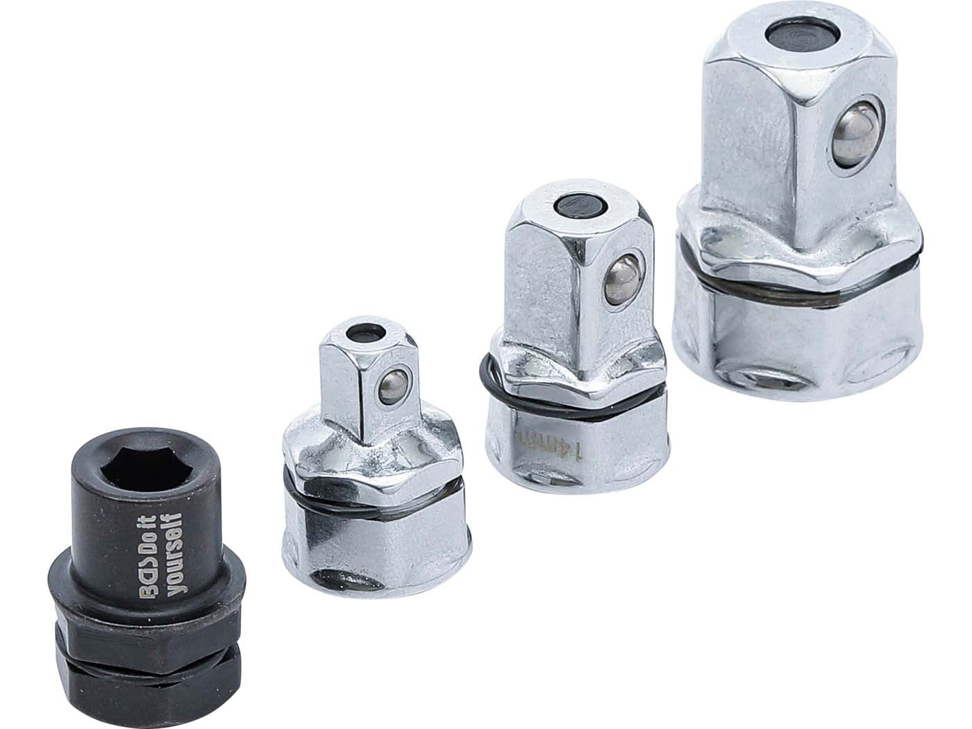 Set adaptoare BGS Technic pentru chei inelare cu clichet, 4 piese, universal
