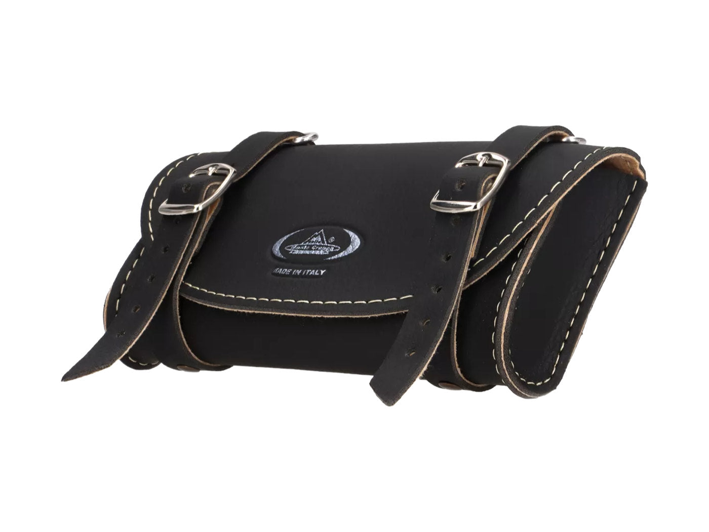 Geantă de scule Selle Monte Grappa din piele neagră L=150mm pentru Piaggio, Vespa Ciao, Si, Bravo, Boxer, Grillo
