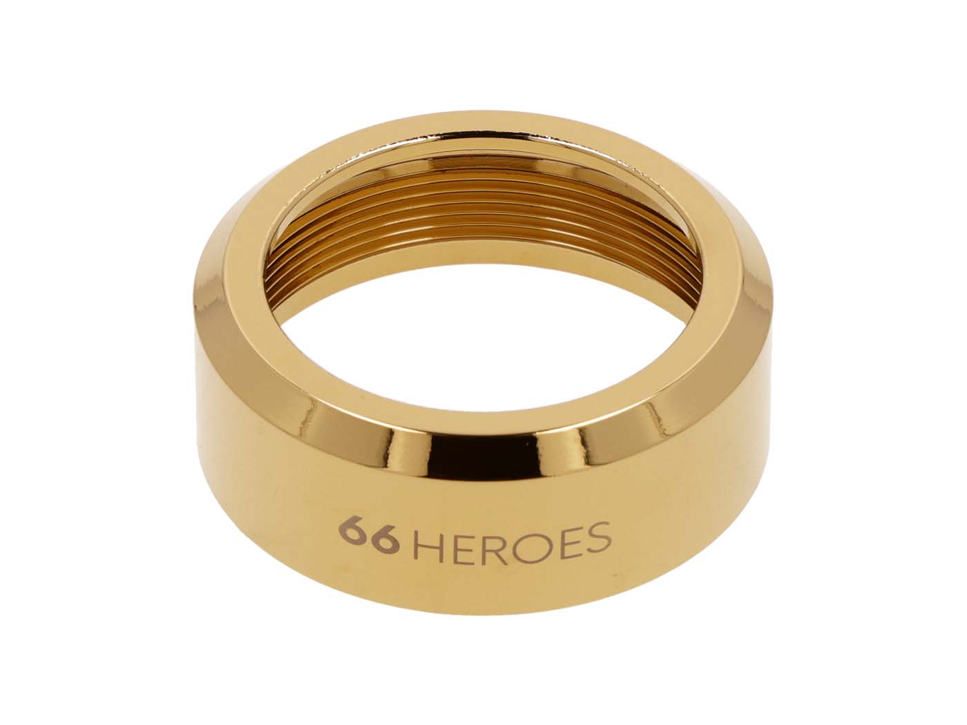 Capac roată liberă 66Heroes CNC aluminiu auriu pentru Puch Maxi S/N, Maxi L2A, X 30A, Maxi (ZA50), Sachs Mofa