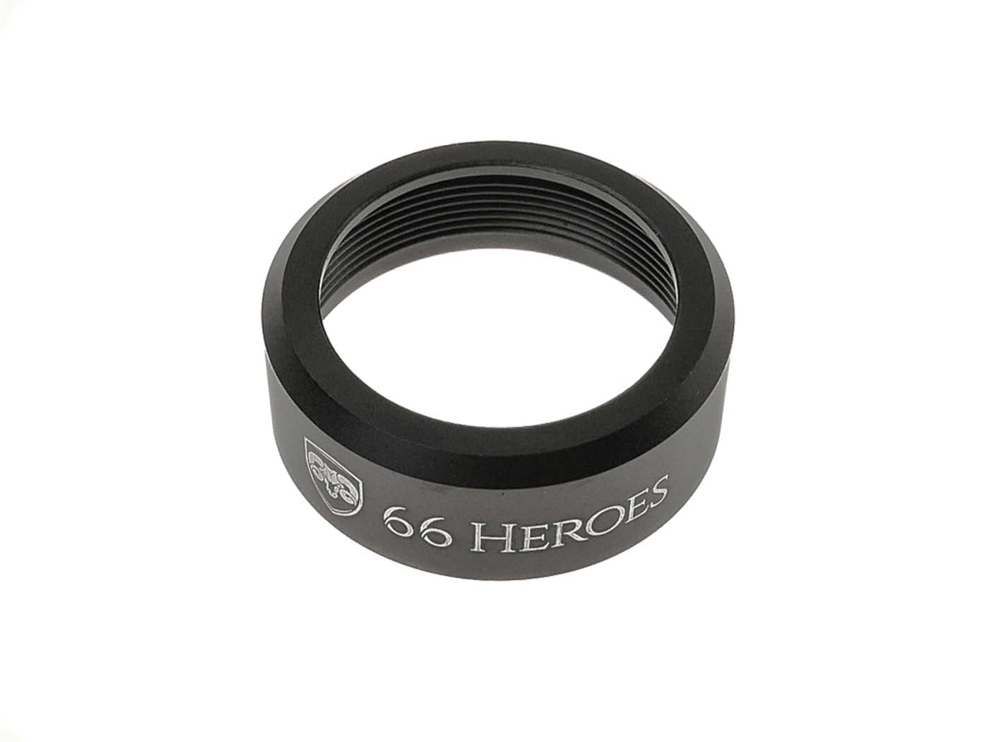 Capac roată liberă 66Heroes CNC din aluminiu negru mat pentru Puch Maxi S/N, Maxi L2A, X 30A, Maxi ZA50 și Sachs Mofa