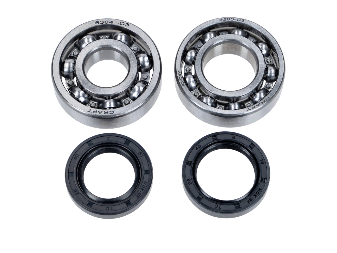 Set rulmenți arbore cotit pentru Yamaha DT 125 (2002-2022), DT 175 (1991-2014)