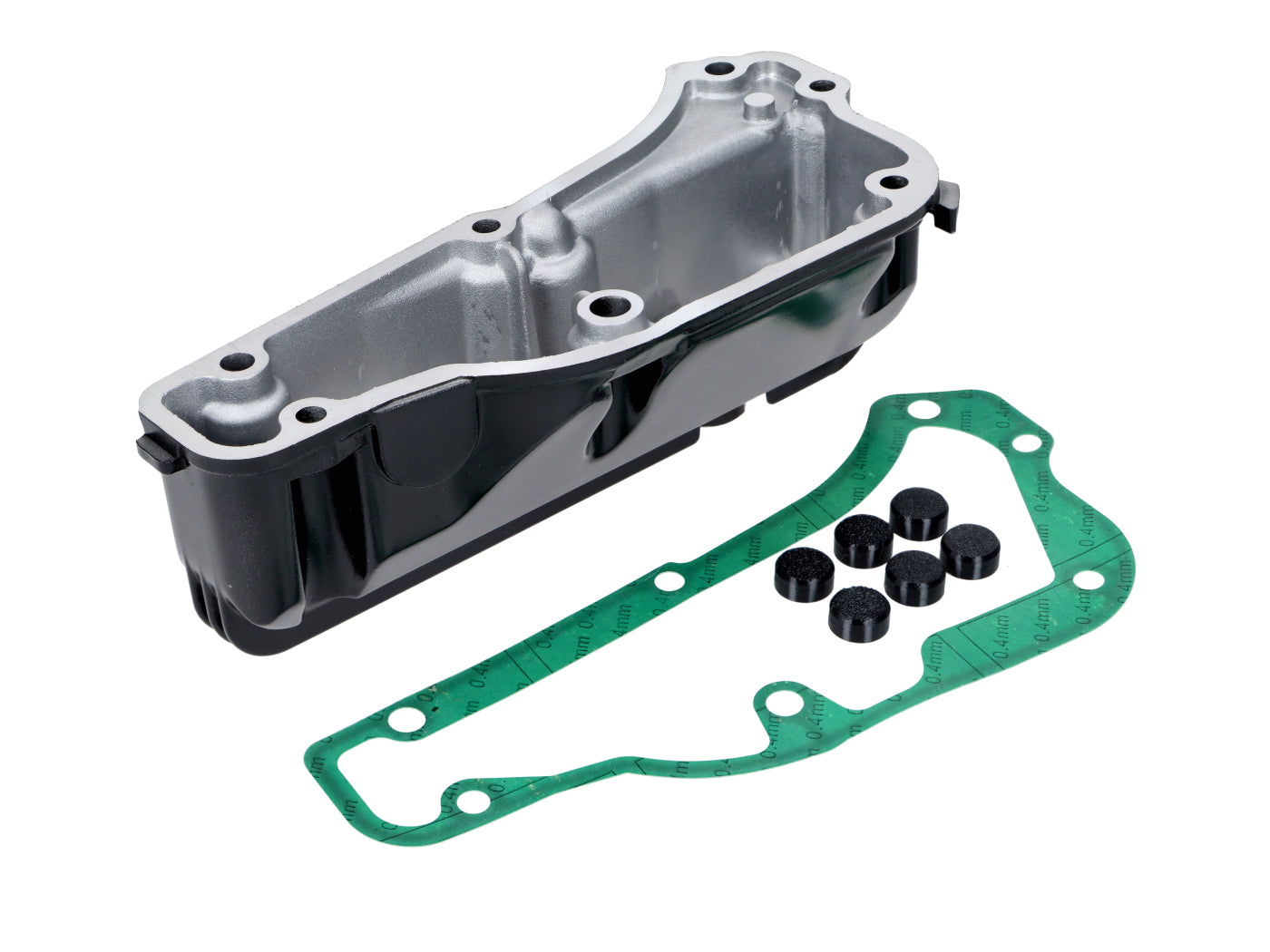 Carter motor Piaggio lucios negru pentru Aprilia, Gilera, Piaggio, Vespa 125-300cc