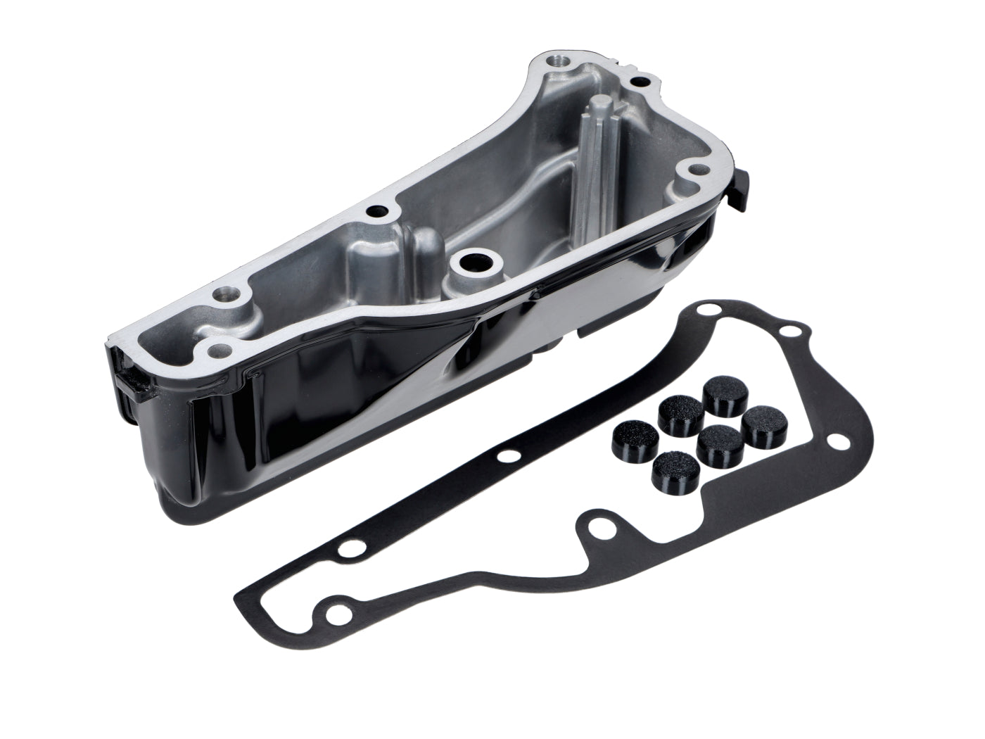 Carter motor Piaggio lucios negru pentru Vespa GTS 310, GTV 310