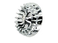 Roată ventilator cromată 101 Octane pentru Minarelli orizontal, Keeway, CPI, 1E40QMB