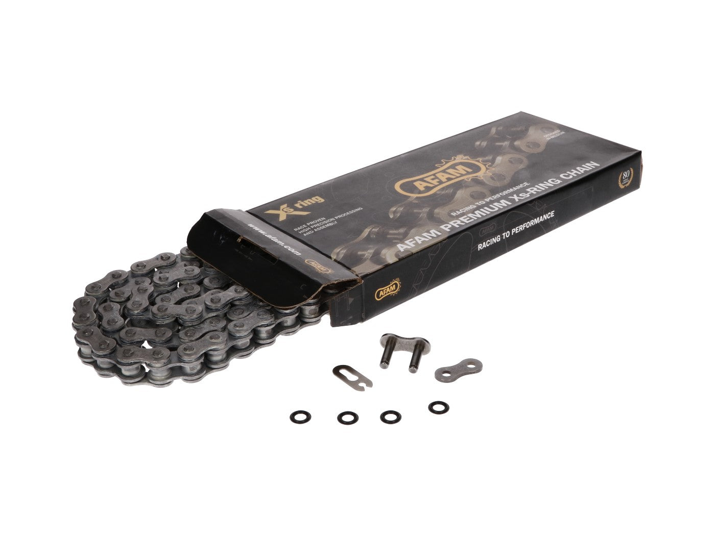 Lanț transmisie AFAM XS-Ring negru 520 XLR2 x 114 pentru KTM Duke 690, Duke 690 ABS, Duke 690 R, Yamaha XV 125 și alte modele