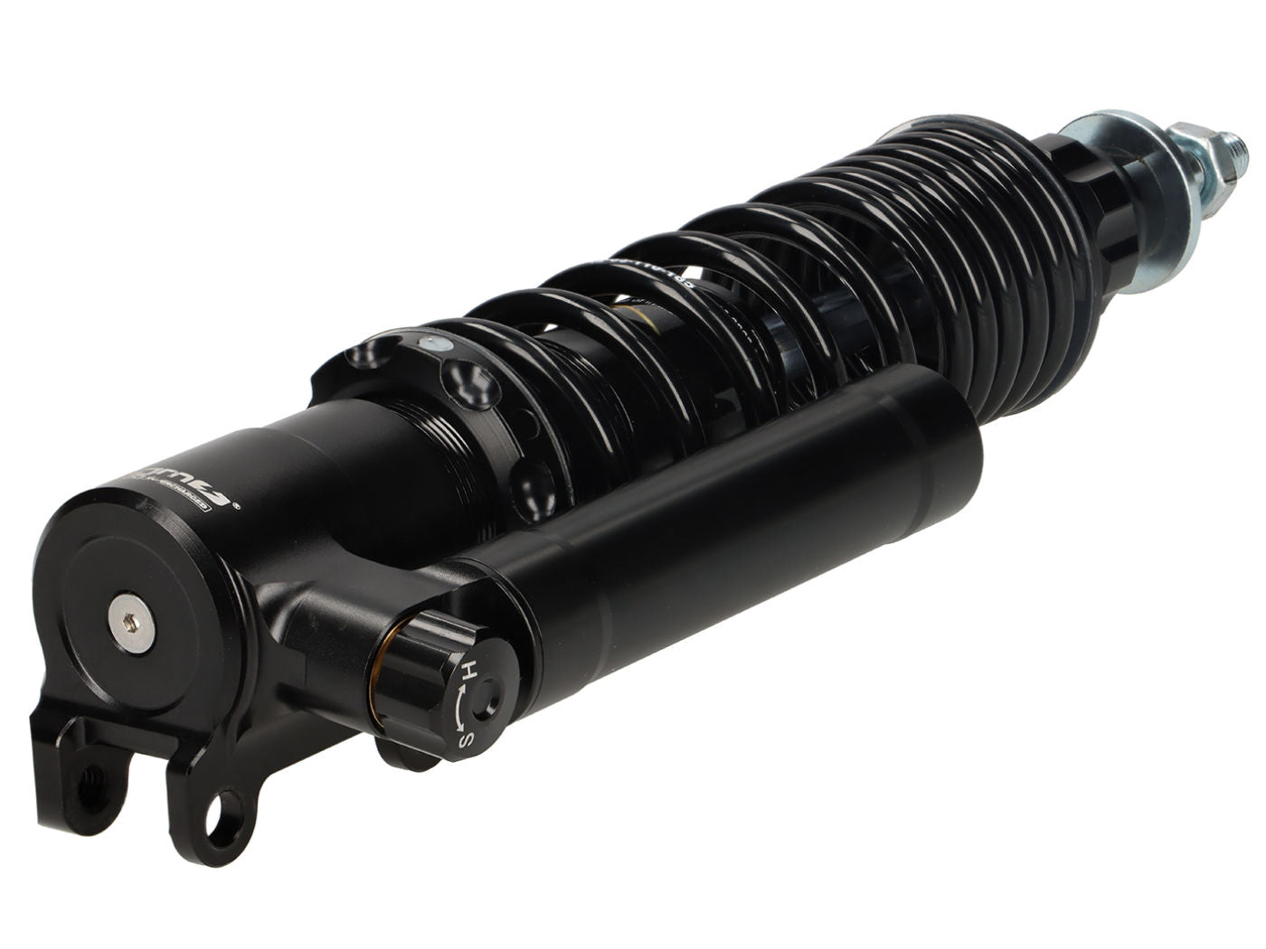 Amortizor față BGM Pro negru 226mm SC/F16 Competiție pentru Vespa GTS 125-300 Keyless 2023-