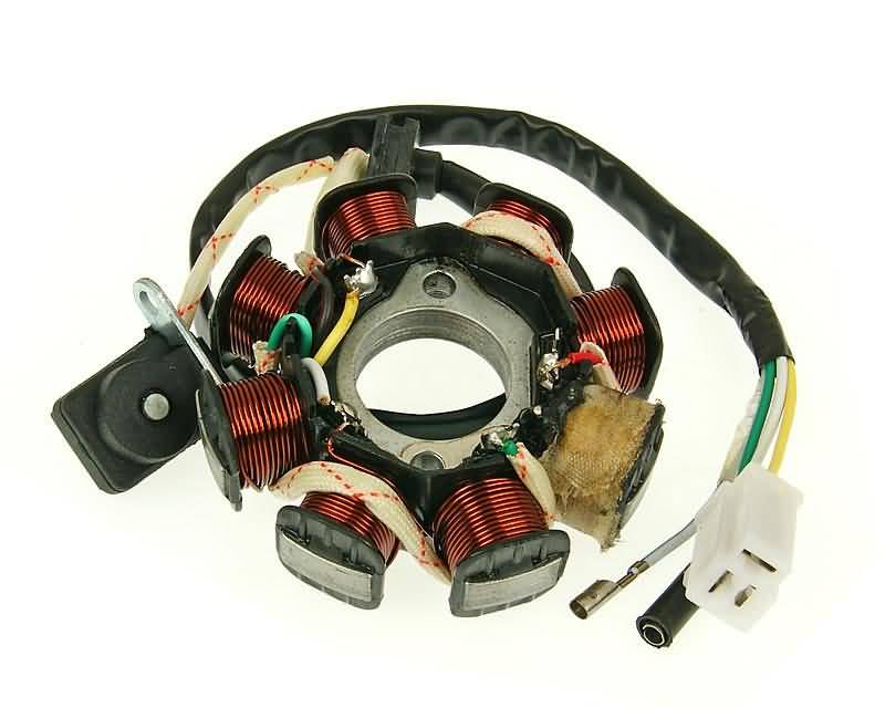 Stator Alternator 101 Octane Versiunea 2 pentru GY6 50cc Baotian, Flex Tech, Znen, Huatian, Nova Motors și alte mărci