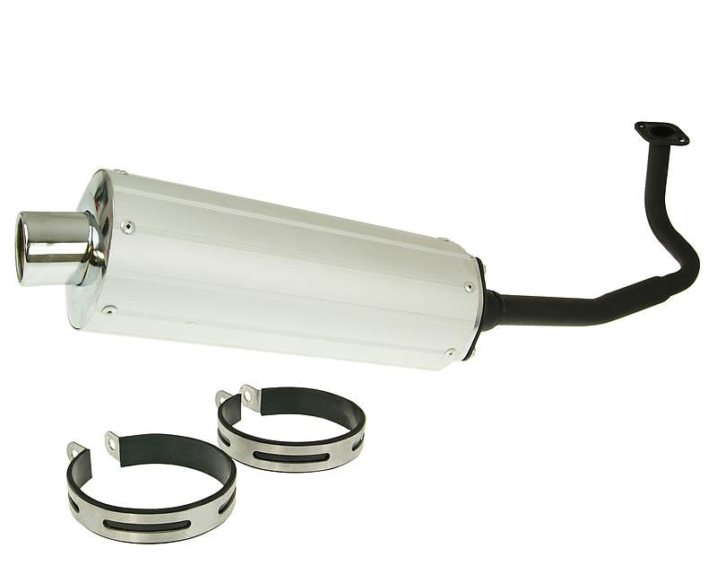 Țeavă de eșapament 101 Octane aluminiu pentru motor GY6 50cc Baotian, Flex Tech, Znen, Huatian, Nova Motors și alte modele