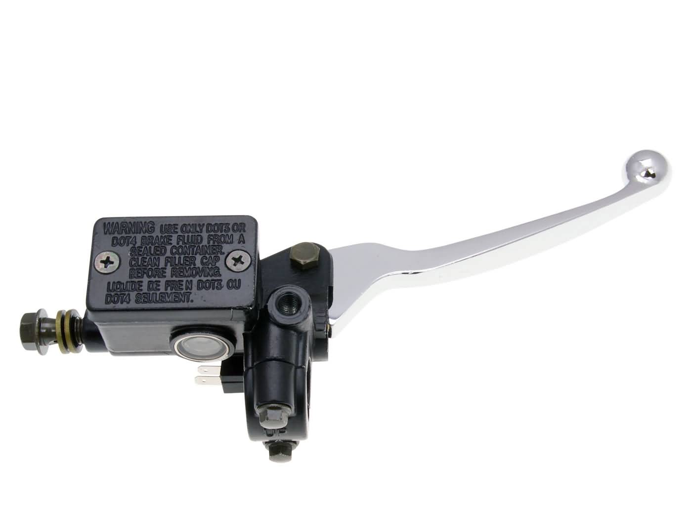 Cilindru frână față 101 Octane cu manetă și suport oglindă M8 pentru Baotian, Flex Tech, Znen, Nova Motors și alte mărci