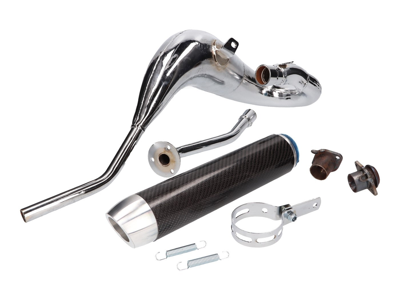 Eșapament racing Turbo Kit Bufanda Carreras 80 pentru Derbi Senda, Aprilia RX/SX, Gilera RCR/SMT și alte modele
