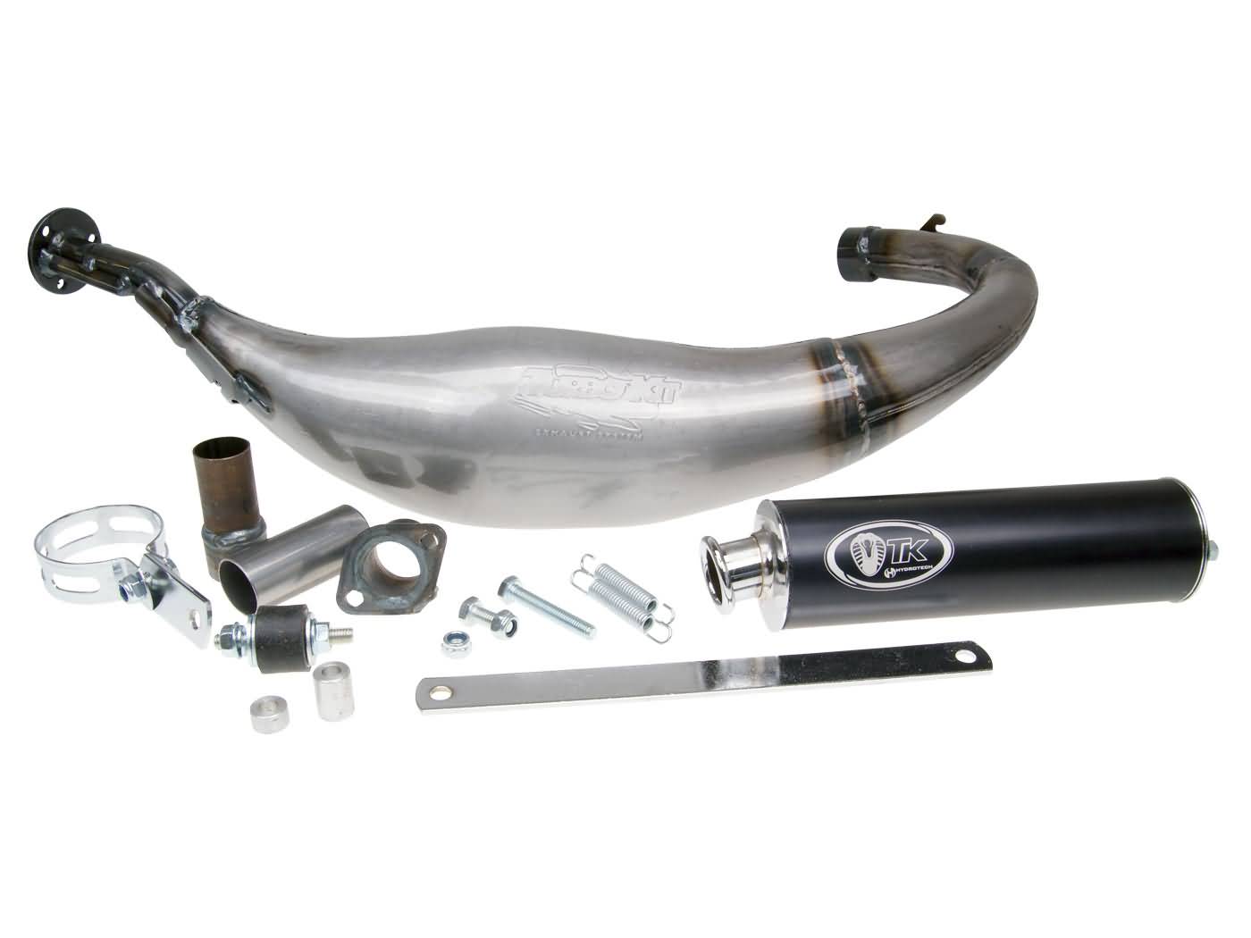 Eșapament Racing Moped Turbo Kit Carreras 80 pentru Rieju, Beta, Motorhispania, Yamaha, Peugeot și alte mărci (AM6)