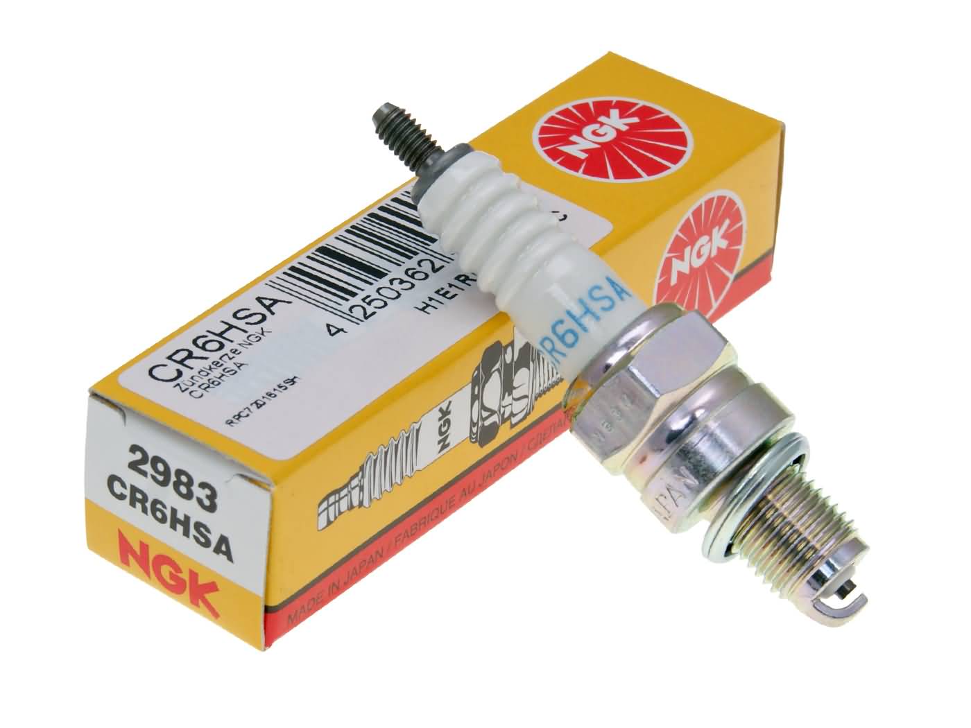 Bujie NGK CR6HSA pentru Yamaha YBR 125, TT-R 110, XV 125, Peugeot, SYM și alte modele