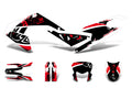Set autocolante negru-alb-roșu lucios pentru Aprilia RX 50 18- E4, RX 50 Factory 18-20 E4