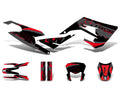 Set decorativ negru-roșu-gri lucios pentru Gilera RCR 50 2018-