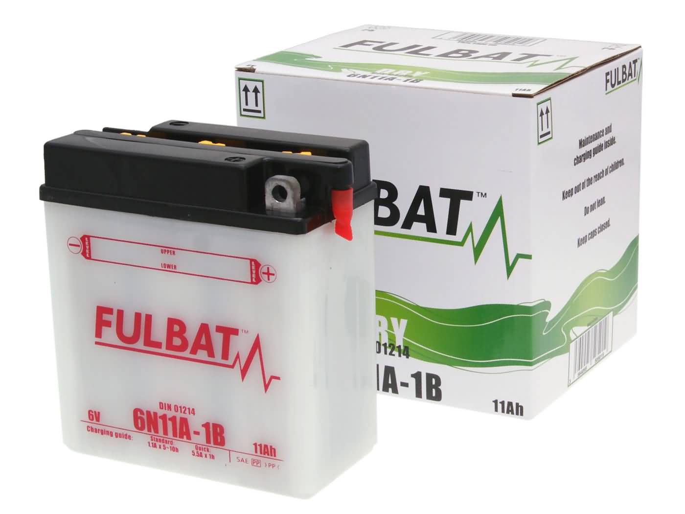 Baterie Fulbat 6V 6N11A-1B DRY cu pachet acid pentru Simson SD50 Albatros, S51, S53, SR 50, S70, S83, SR 80