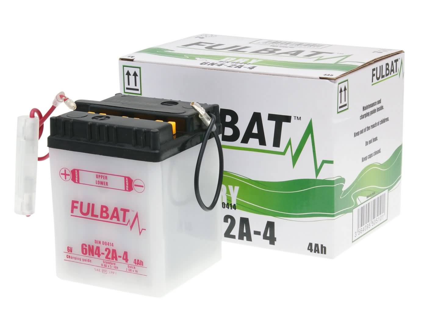 Baterie Fulbat 6V 6N4-2A-4 DRY cu pachet acid pentru Yamaha LB 50 Chappy 75-86