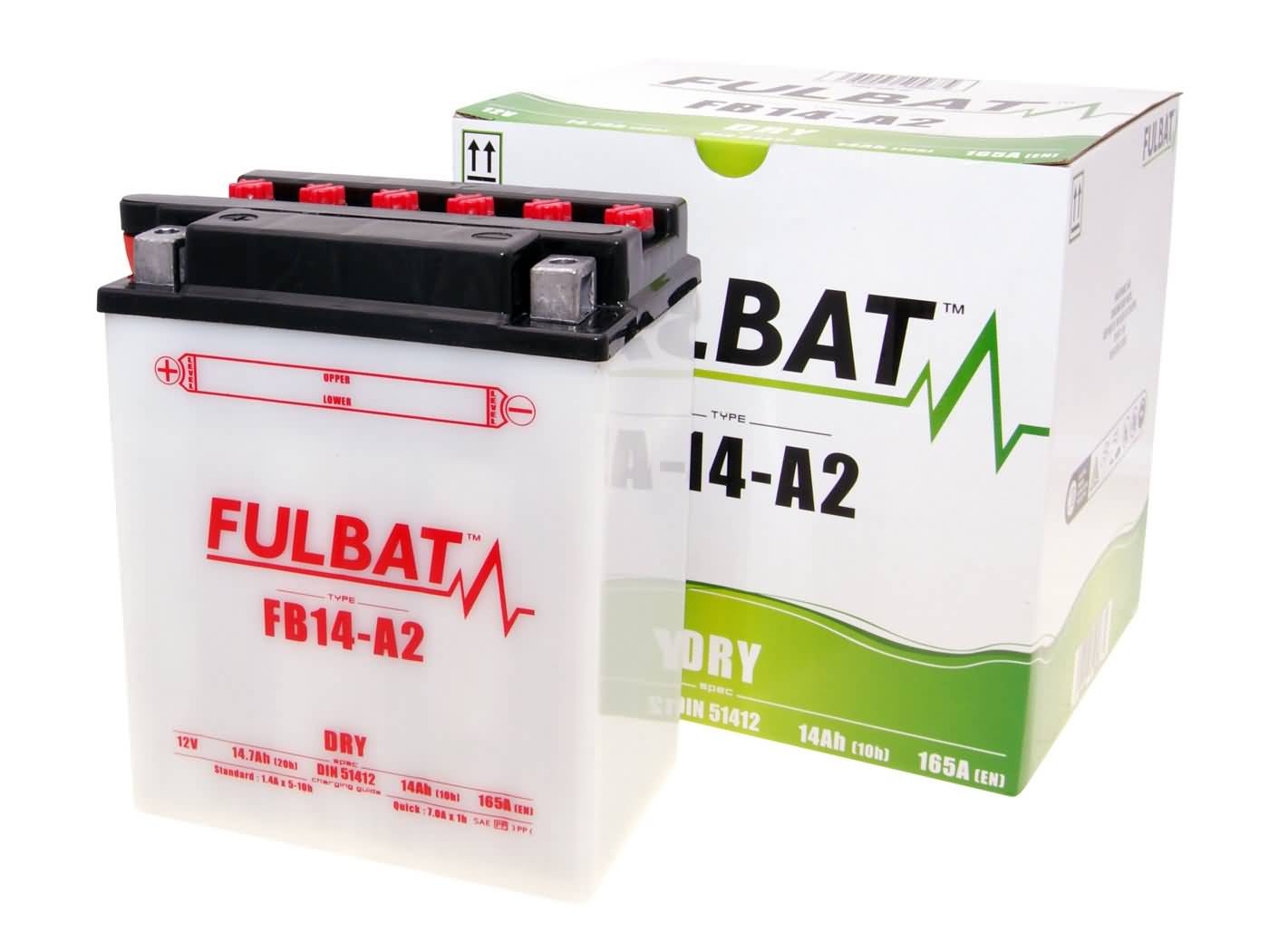 Baterie Fulbat FB14-A2 DRY cu pachet acid pentru Kymco MXU 400, MXU 300 R, MXU 250 R, Linhai 260 ATV 4T LC