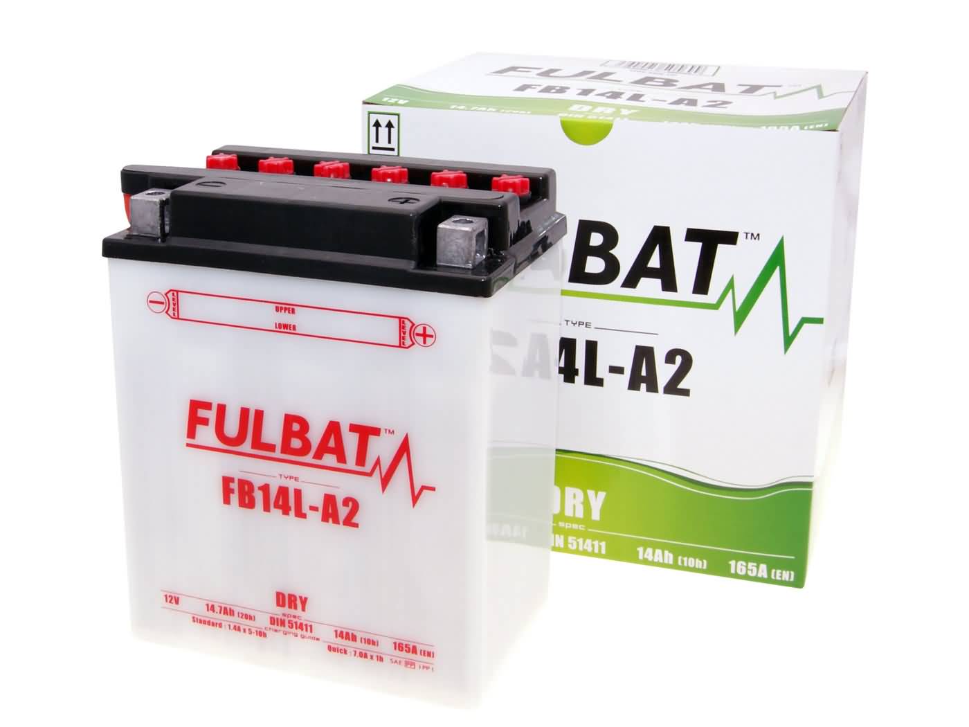 Baterie Fulbat FB14L-A2 DRY cu pachet acid pentru Gilera Nexus, Piaggio X9, Aprilia Atlantic și alte modele