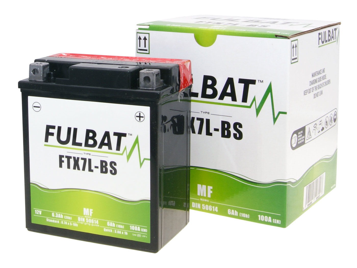 Baterie Fulbat FTX7L-BS fără întreținere pentru Vespa Modern, Piaggio, Aprilia, Derbi, Honda și alte mărci